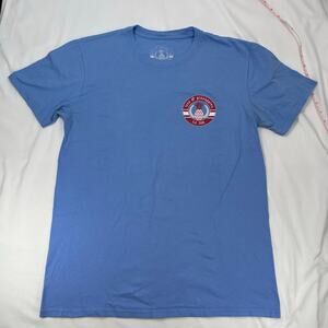 Love & Pineapples Patriotic Graphic Tee Blue Medium Women’s Cotton Short Sleeve